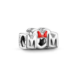 (image pour) Charm PANDORA Disney Minnie Nœud & Mum (Maman) - 799363C01
