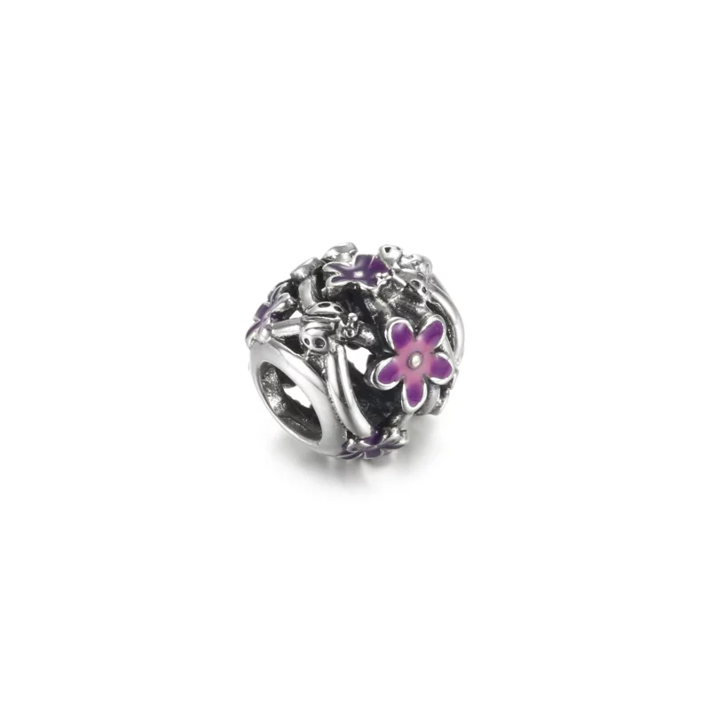 (image pour) Charm PANDORA Marguerite Violette Ajouré - 798772C02 - Afficher 3