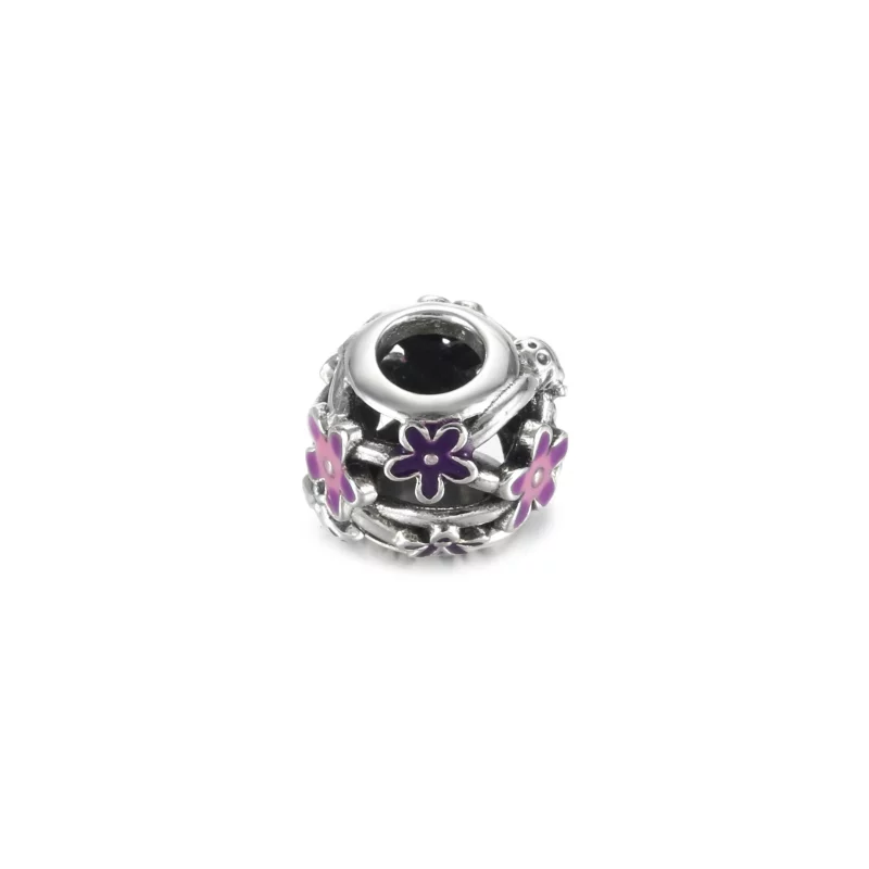 (image pour) Charm PANDORA Marguerite Violette Ajouré - 798772C02 - Afficher 4
