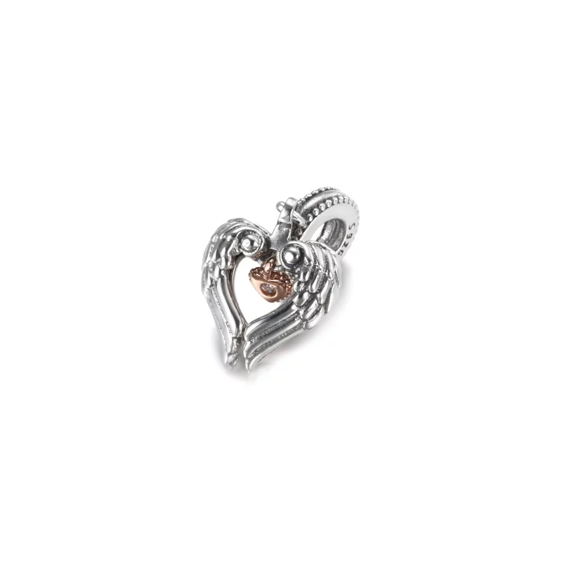 (image pour) Charm Pendant PANDORA Ailes d'Ange & Cœur Club Pandora 2021 - 789296C01 - Afficher 4