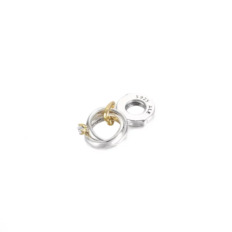 (image pour) Charm Pendant PANDORA Alliances Bicolore - 799319C01 - Afficher 3