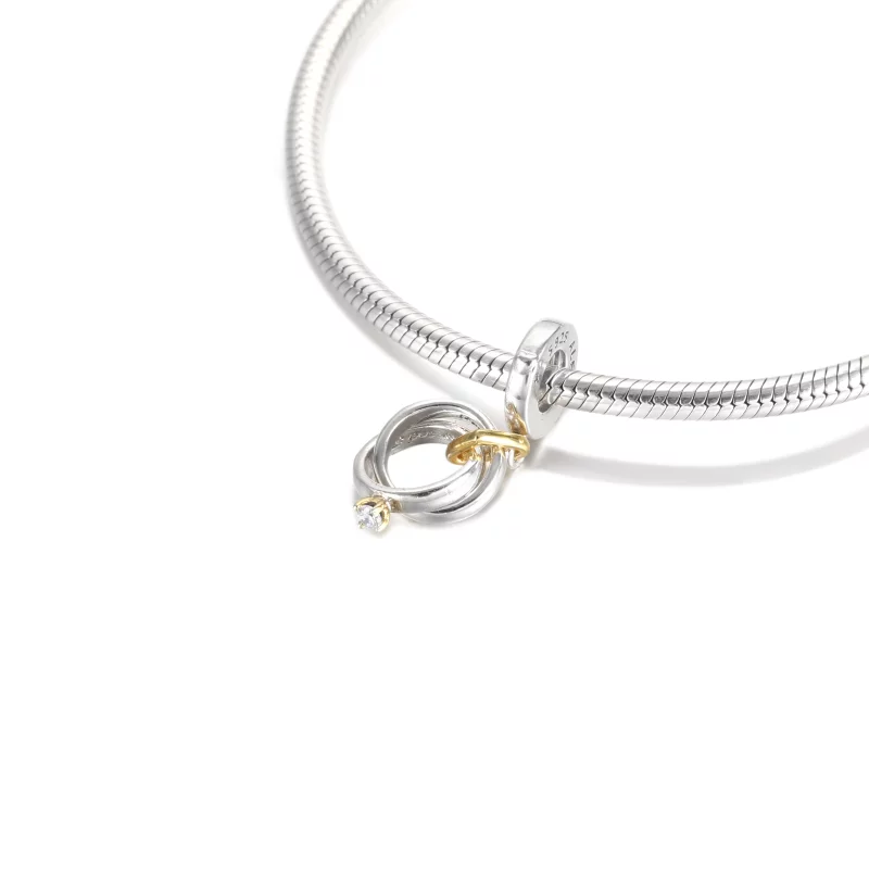 (image pour) Charm Pendant PANDORA Alliances Bicolore - 799319C01 - Afficher 5