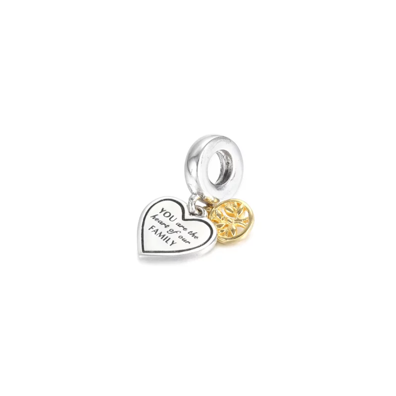 (image pour) Charm Pendant PANDORA Arbre Généalogique & Cœur Bicolore - 799366C00 - Afficher 4