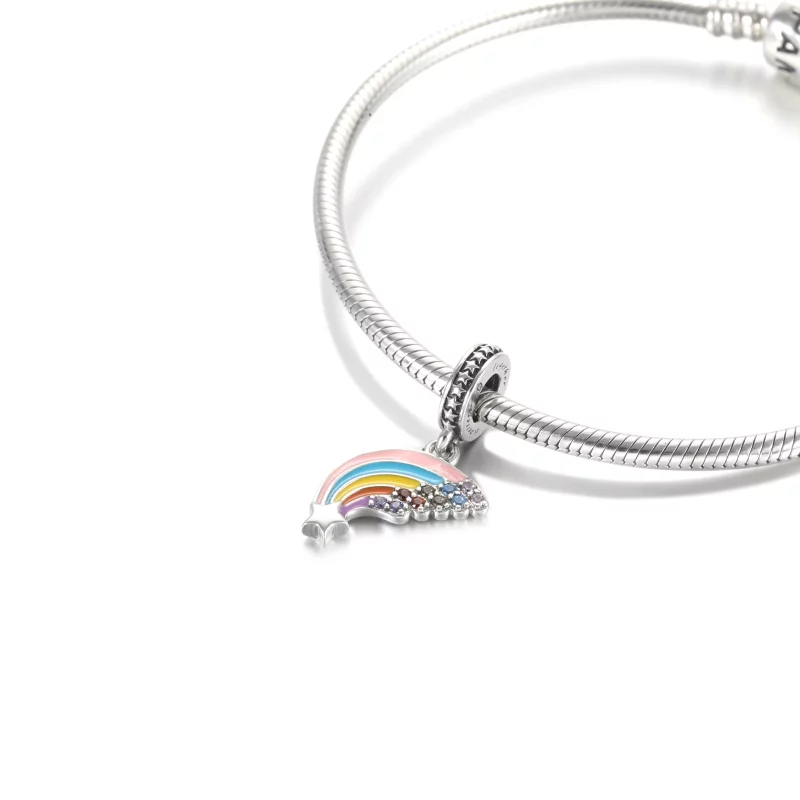 (image pour) Charm Pendant PANDORA Arc-En-Ciel Multicolore - 799351C01 - Afficher 5