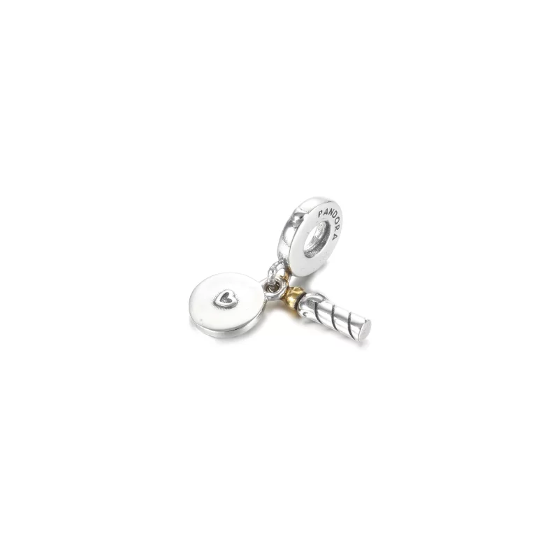 (image pour) Charm Pendant PANDORA Bougie d'Anniversaire Bicolore - 799328C00 - Afficher 3