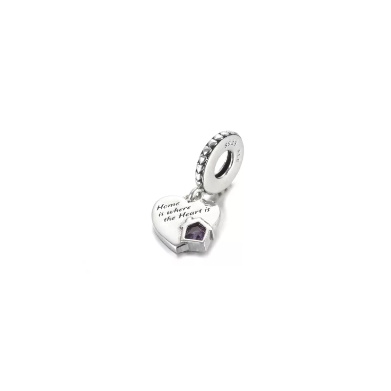 (image pour) Charm Pendant PANDORA Cœur Ma Maison Adorée - 799324C01 - Afficher 3