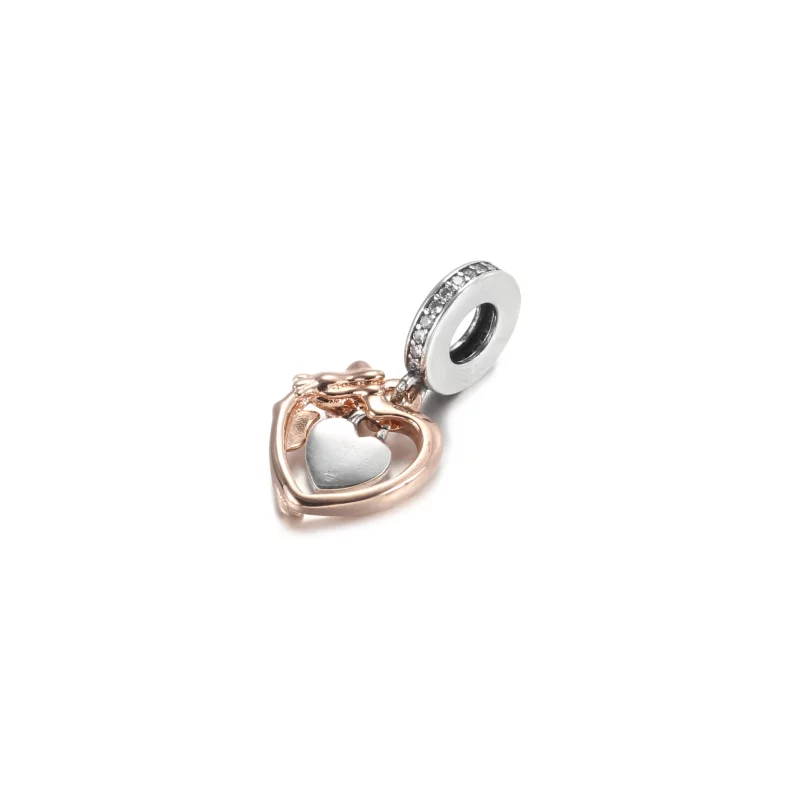 (image pour) Charm Pendant PANDORA Cœur & Rose - 789290C01 - Afficher 3