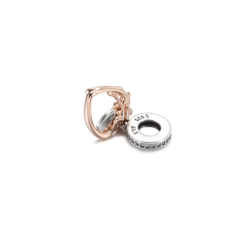 (image pour) Charm Pendant PANDORA Cœur & Rose - 789290C01 - Afficher 4