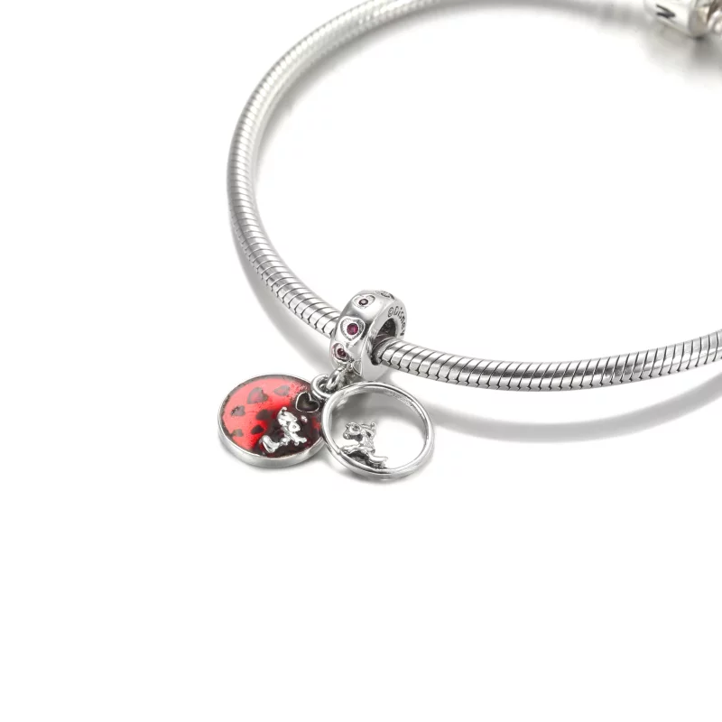 (image pour) Charm Pendant PANDORA Disney Mickey & Minnie Amour et Baisers - 799298C01 - Afficher 5