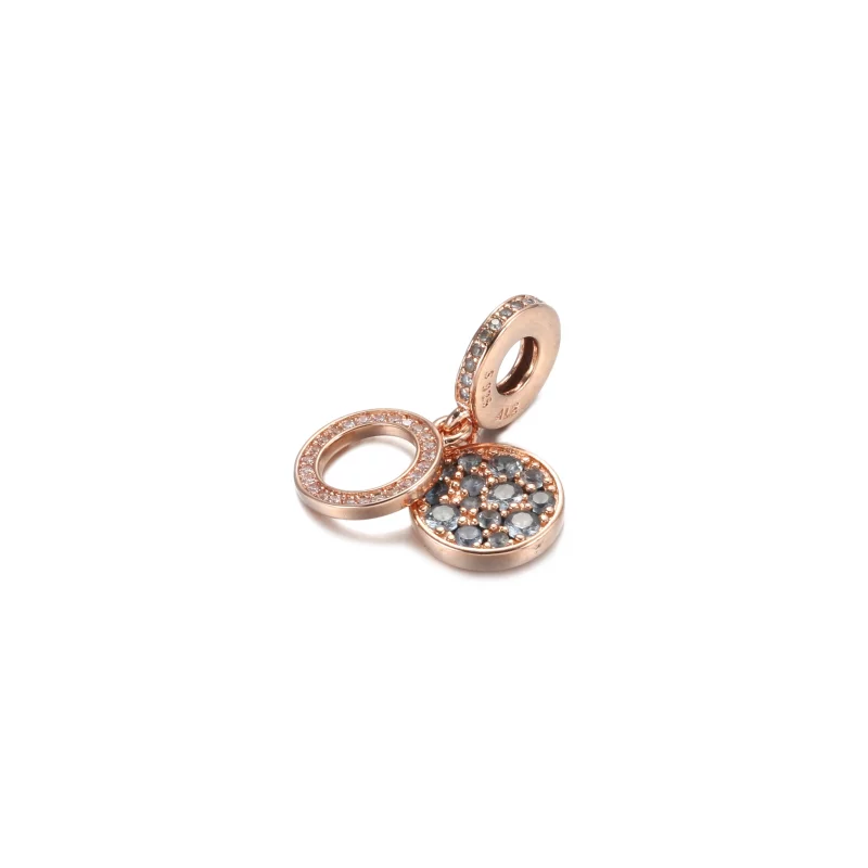 (image pour) Charm Pendant PANDORA Double Disque Bleu Clair Scintillant - 789186C03 - Afficher 2