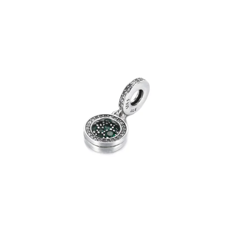 (image pour) Charm Pendant PANDORA Double Médaillon Vert Scintillant - 799186C02 - Afficher 4