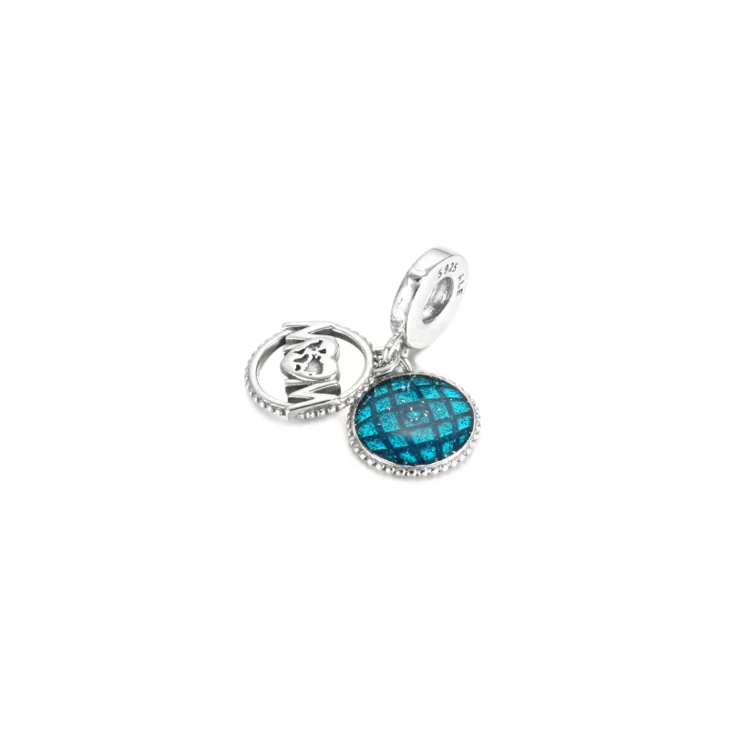 (image pour) Charm Pendant PANDORA Globe Étincelant Mum (Maman) - 799368C01 - Afficher 2