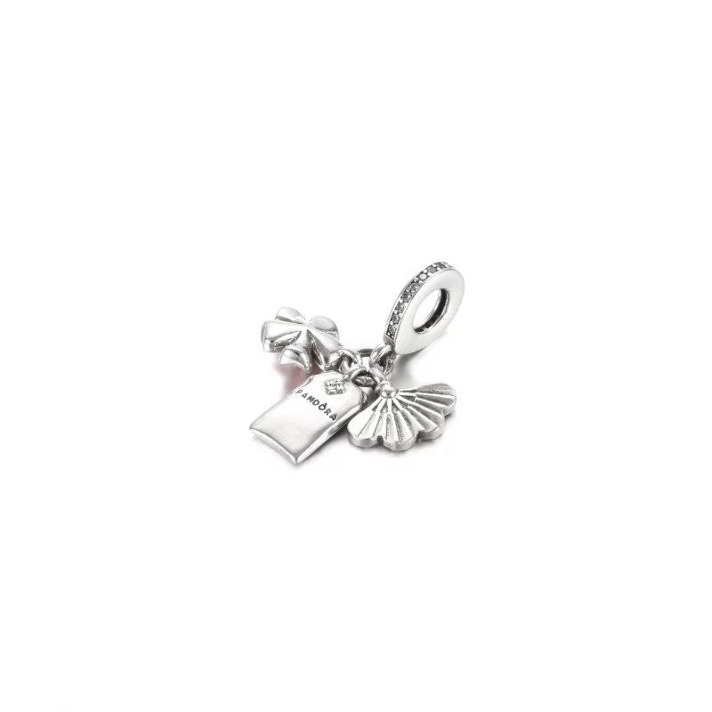 (image pour) Charm Pendant PANDORA Japonais Sakura, Omamori & Éventail - 799326C01 - Afficher 3