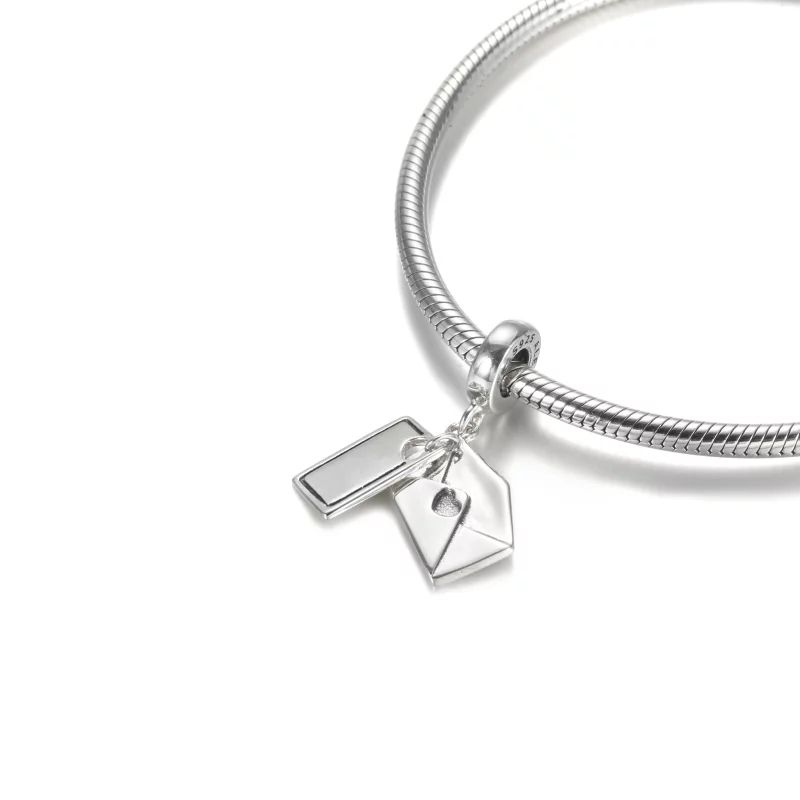(image pour) Charm Pendant PANDORA Lettre Enveloppe Gravable - 799274C00 - Afficher 5