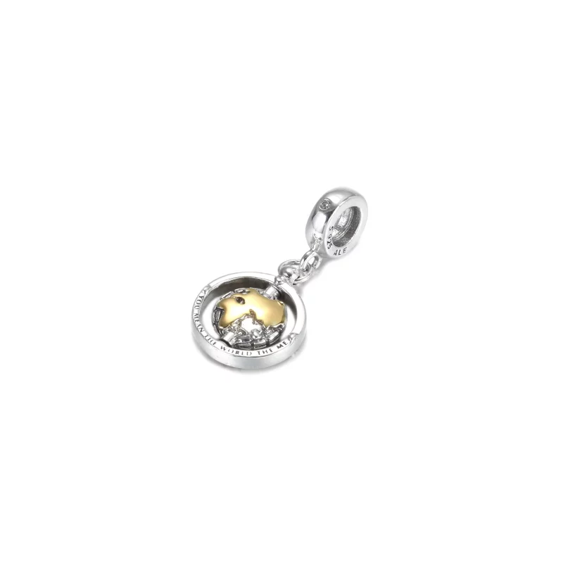 (image pour) Charm Pendant PANDORA Monde Pivotant - 799303C01 - Afficher 2