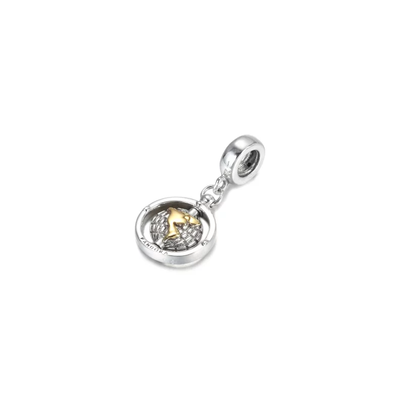 (image pour) Charm Pendant PANDORA Monde Pivotant - 799303C01 - Afficher 3