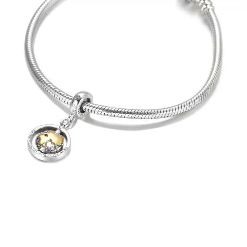 (image pour) Charm Pendant PANDORA Monde Pivotant - 799303C01 - Afficher 5