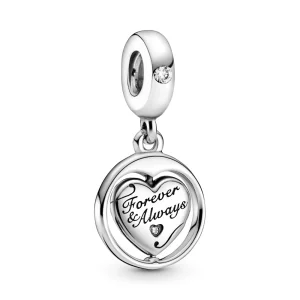 (image pour) Charm Pendant PANDORA Pivotant Mon Âme Sœur Pour Toujours & À Jamais - 799266C01