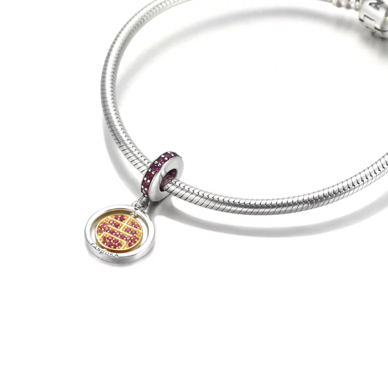 (image pour) Charm Pendant PANDORA Porte Bonheur Pivotant - 769282C01 - Afficher 5