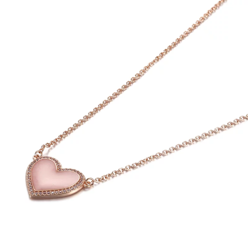 (image pour) Collier PANDORA Coeur Tourbillon Rose - 389279C01 - Afficher 2