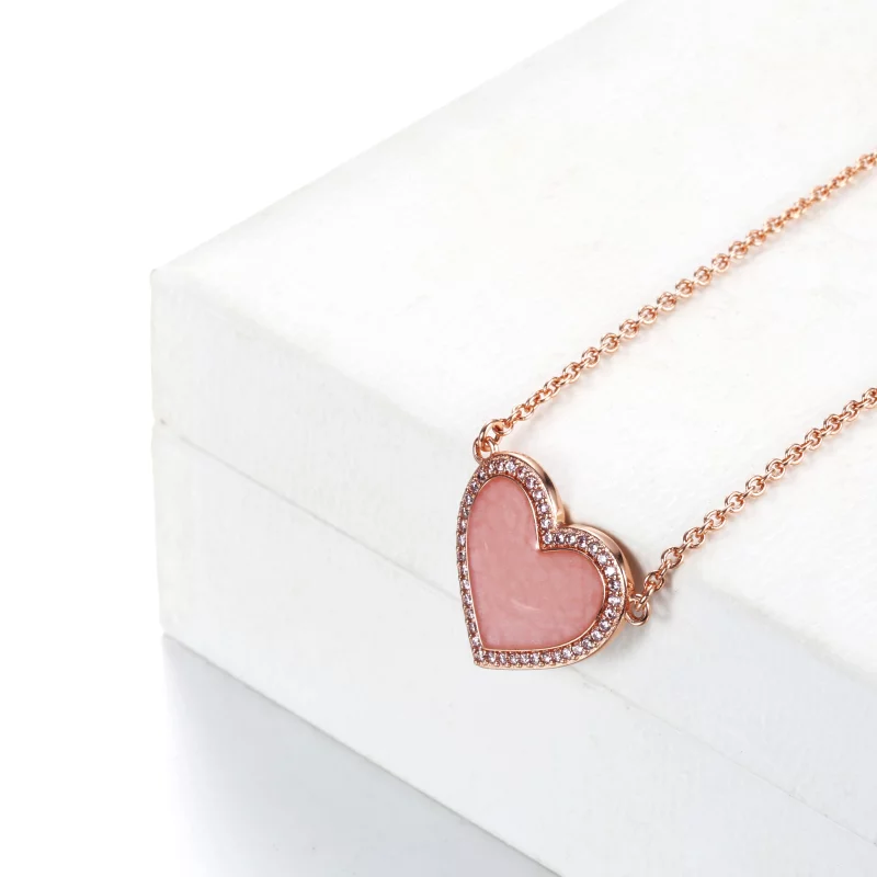 (image pour) Collier PANDORA Coeur Tourbillon Rose - 389279C01 - Afficher 3