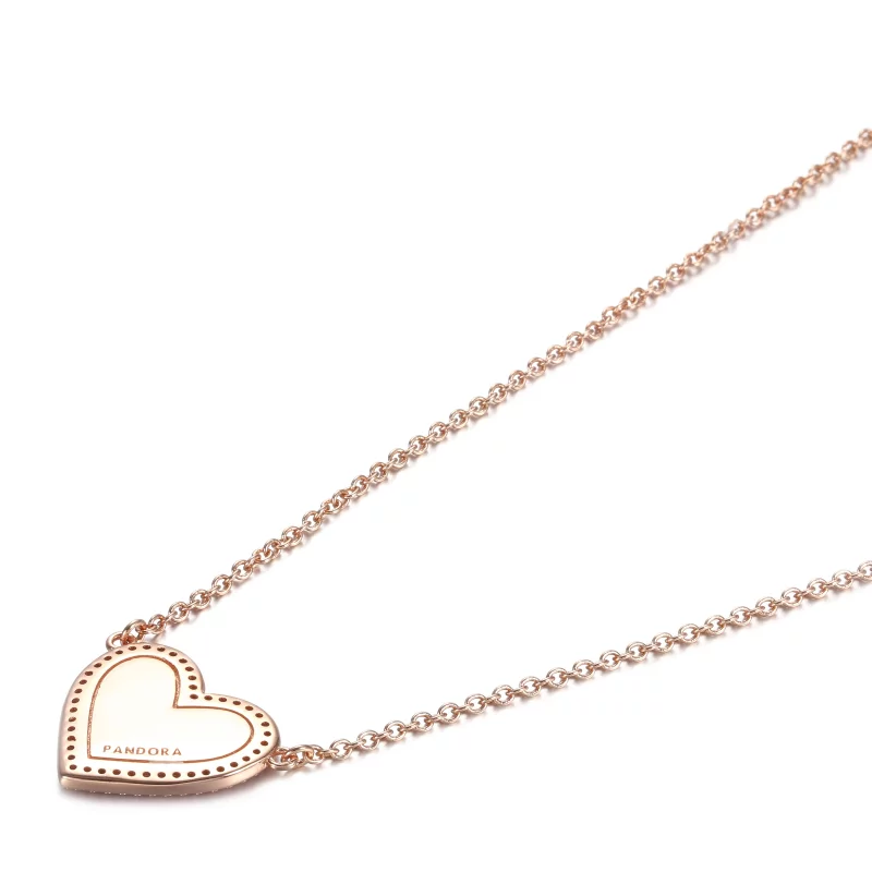 (image pour) Collier PANDORA Coeur Tourbillon Rose - 389279C01 - Afficher 4