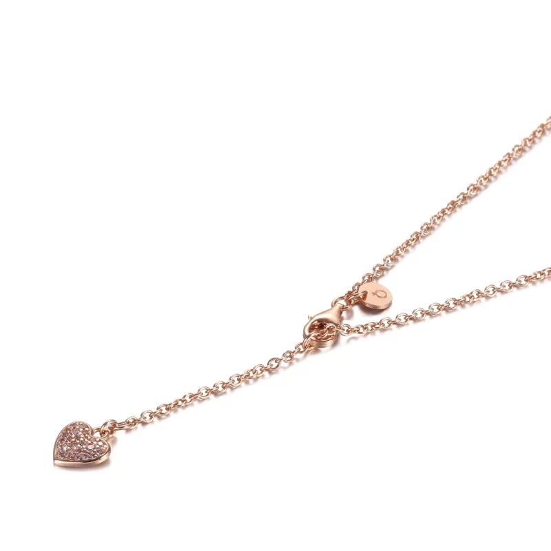 (image pour) Collier PANDORA Coeur Tourbillon Rose - 389279C01 - Afficher 5