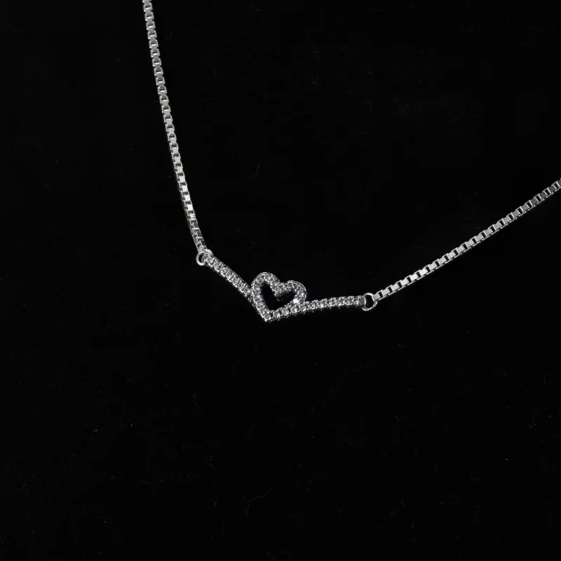 (image pour) Collier PANDORA Cœur Vœu Scintillant - 399273C01 - Afficher 6