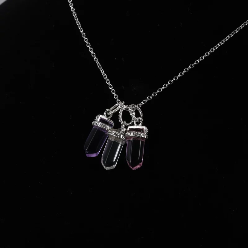 (image pour) Collier PANDORA Pendentif Amulette Blanc - 399185C03 - Afficher 7