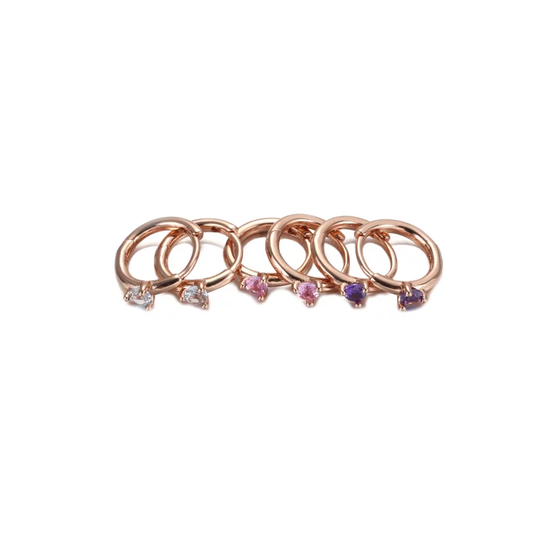 (image pour) Créoles Huggie Solitaires Bleues Claires - 289304C02 - Afficher 6