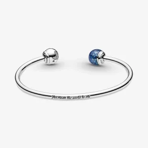 (image pour) Jonc ouvert PANDORA planète bleue et globe - 599223C01