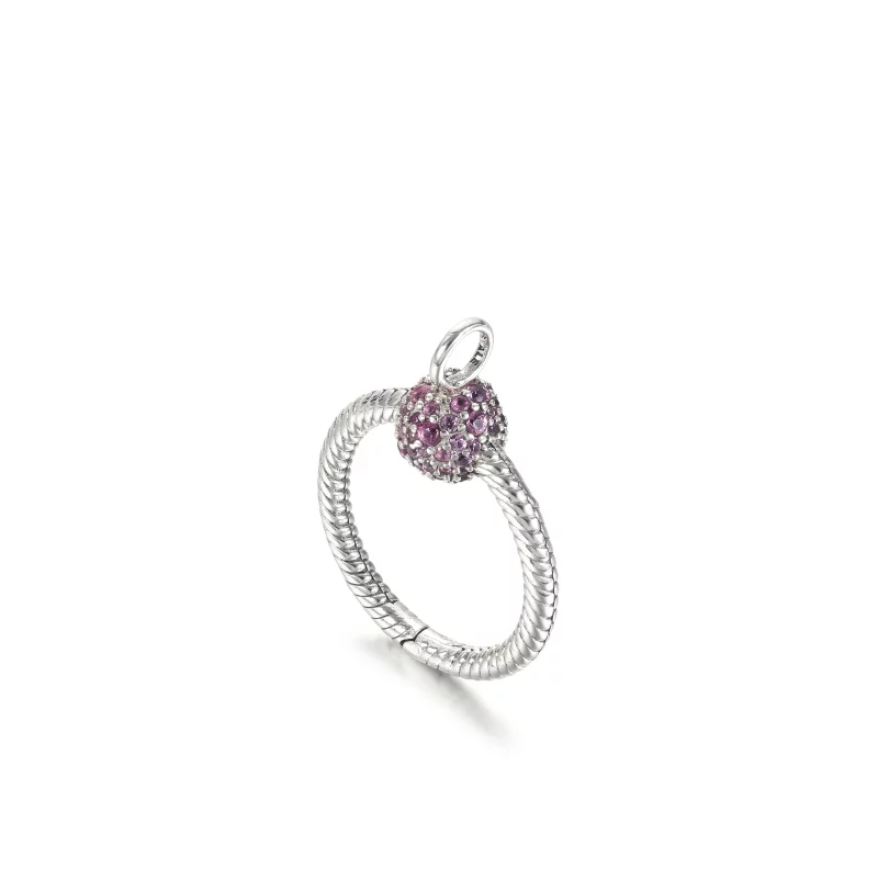 (image pour) Petit Pendentif O Pave Rose Pandora Moments - 399097C02 - Afficher 2