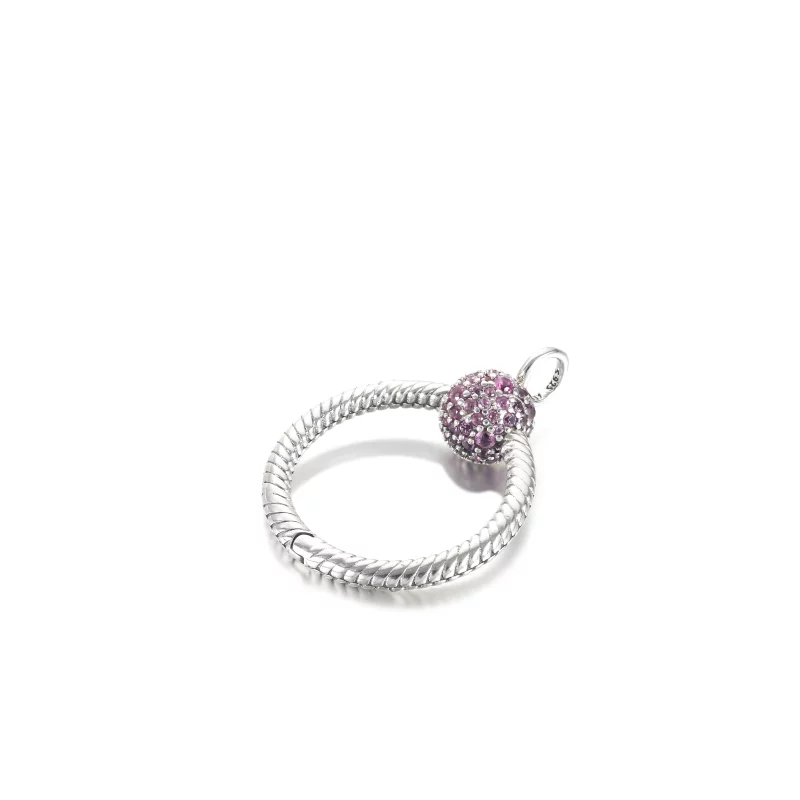 (image pour) Petit Pendentif O Pave Rose Pandora Moments - 399097C02 - Afficher 3
