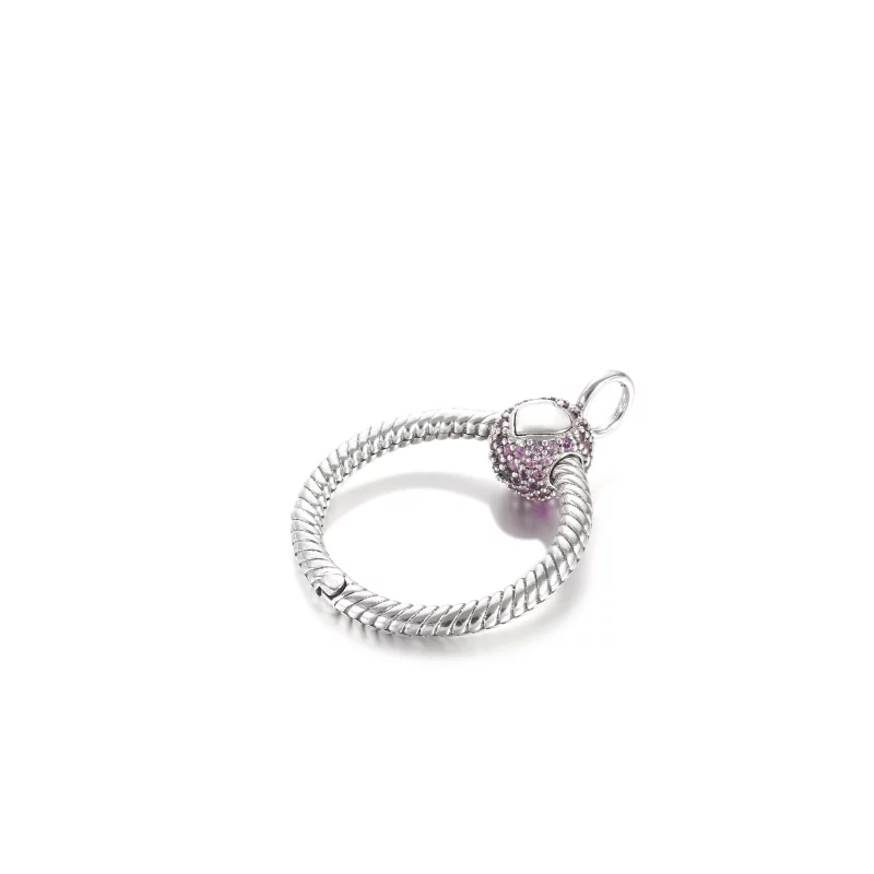 (image pour) Petit Pendentif O Pave Rose Pandora Moments - 399097C02 - Afficher 4