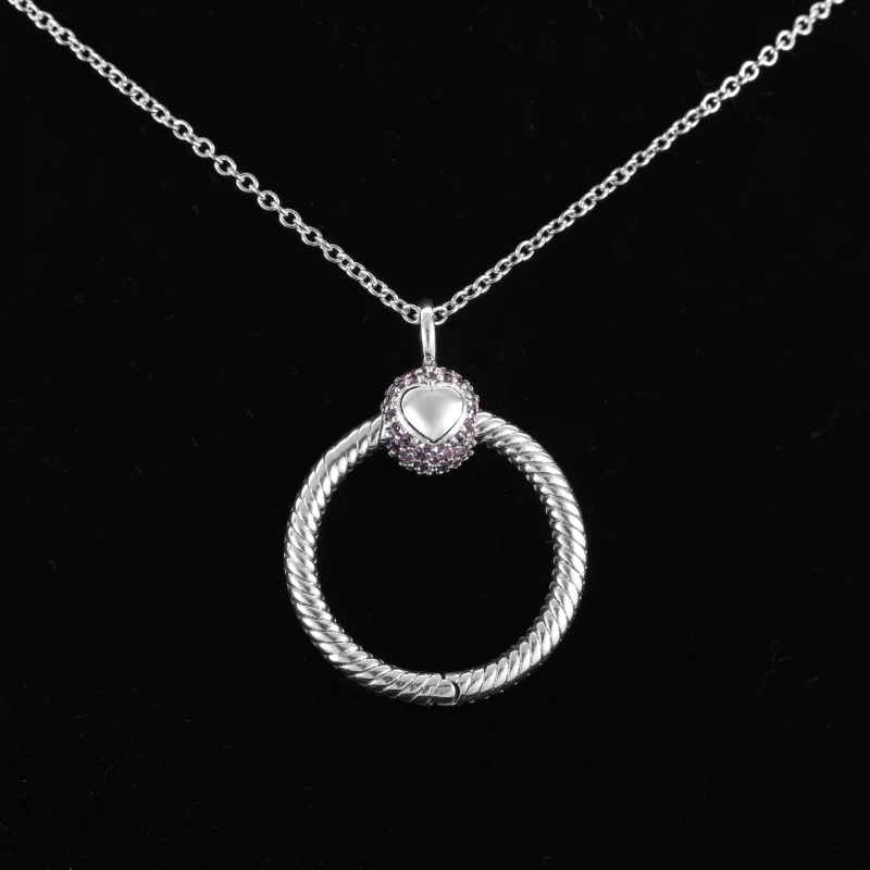(image pour) Petit Pendentif O Pave Rose Pandora Moments - 399097C02 - Afficher 6
