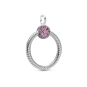 (image pour) Petit Pendentif O Pave Rose Pandora Moments - 399097C02