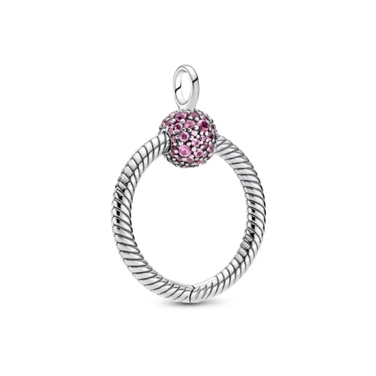 (image pour) Petit Pendentif O Pave Rose Pandora Moments - 399097C02
