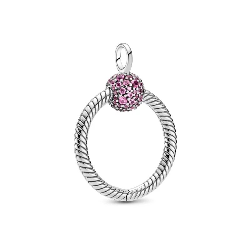 (image pour) Petit Pendentif O Pave Rose Pandora Moments - 399097C02