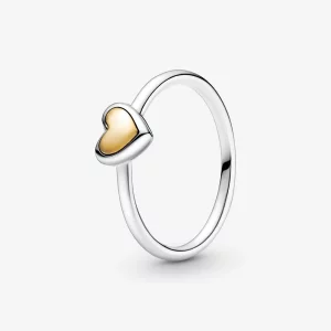 (image pour) Bague en forme de cœur doré bombé PANDORA - 199396C00
