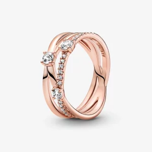 (image pour) Bague PANDORA à trois bandes scintillantes - 189400C01