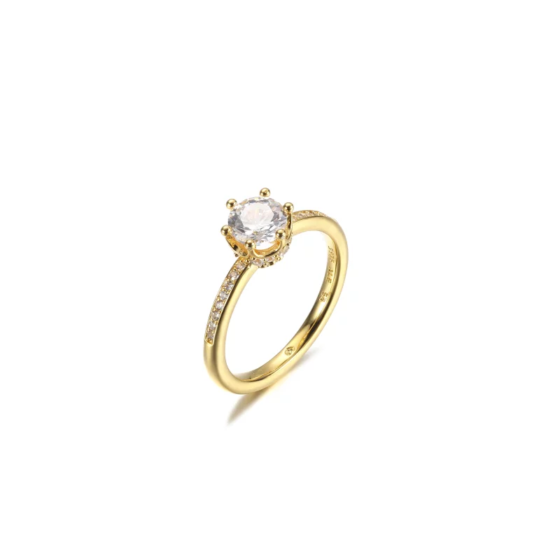 (image pour) Bague solitaire couronne étincelante claire PANDORA - 168289C01 - Afficher 2
