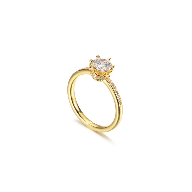 (image pour) Bague solitaire couronne étincelante claire PANDORA - 168289C01 - Afficher 5