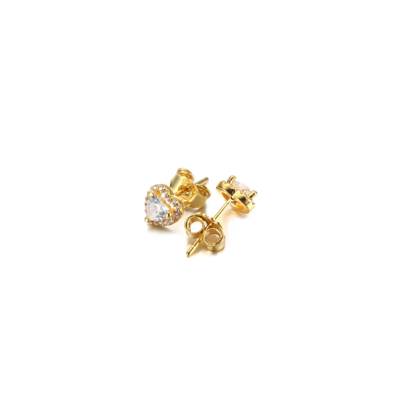 (image pour) Boucles d'oreilles clous PANDORA en forme de cœur surélevé - 259137C01 - Afficher 3