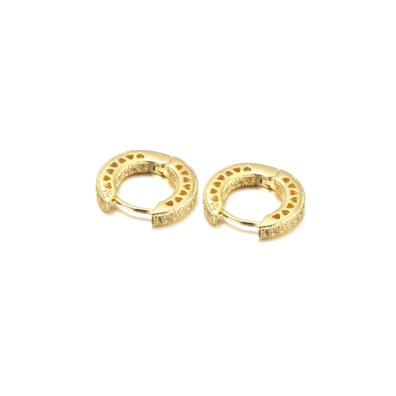 (image pour) BOUCLES D'OREILLES CRÉOLES PANDORA Pavé Cœur - 266317C01 - Afficher 3