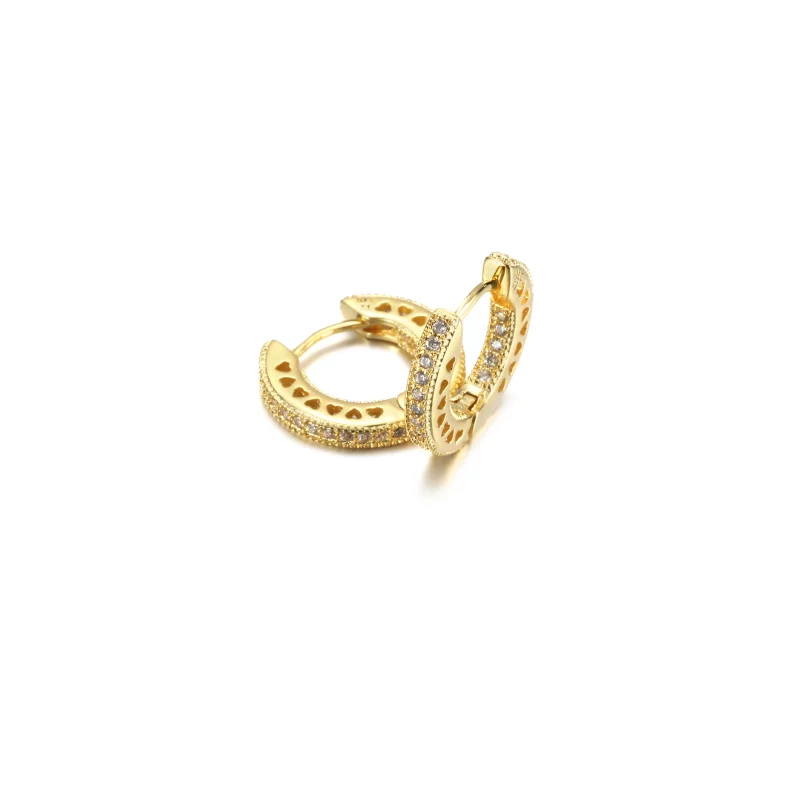 (image pour) BOUCLES D'OREILLES CRÉOLES PANDORA Pavé Cœur - 266317C01 - Afficher 5