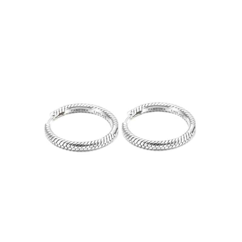 (image pour) Boucles d'oreilles à créoles pour charms Pandora Moments - 299532C00 - Afficher 2