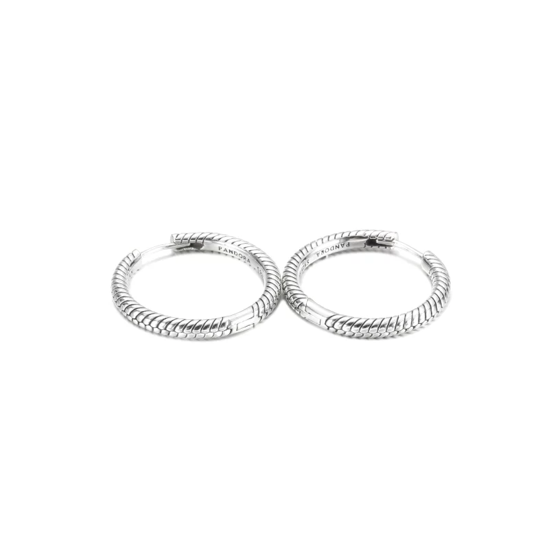 (image pour) Boucles d'oreilles à créoles pour charms Pandora Moments - 299532C00 - Afficher 4