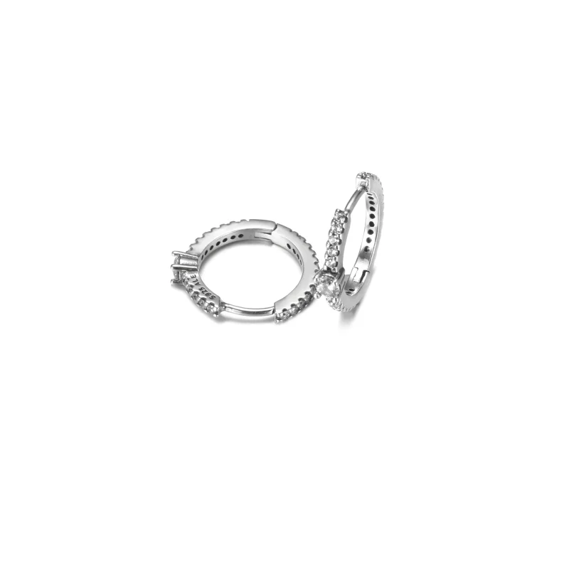 (image pour) Boucles d'oreilles créoles scintillantes PANDORA - 299406C01 - Afficher 5