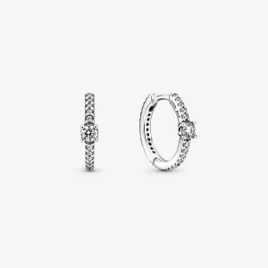 (image pour) Boucles d'oreilles créoles scintillantes PANDORA - 299406C01