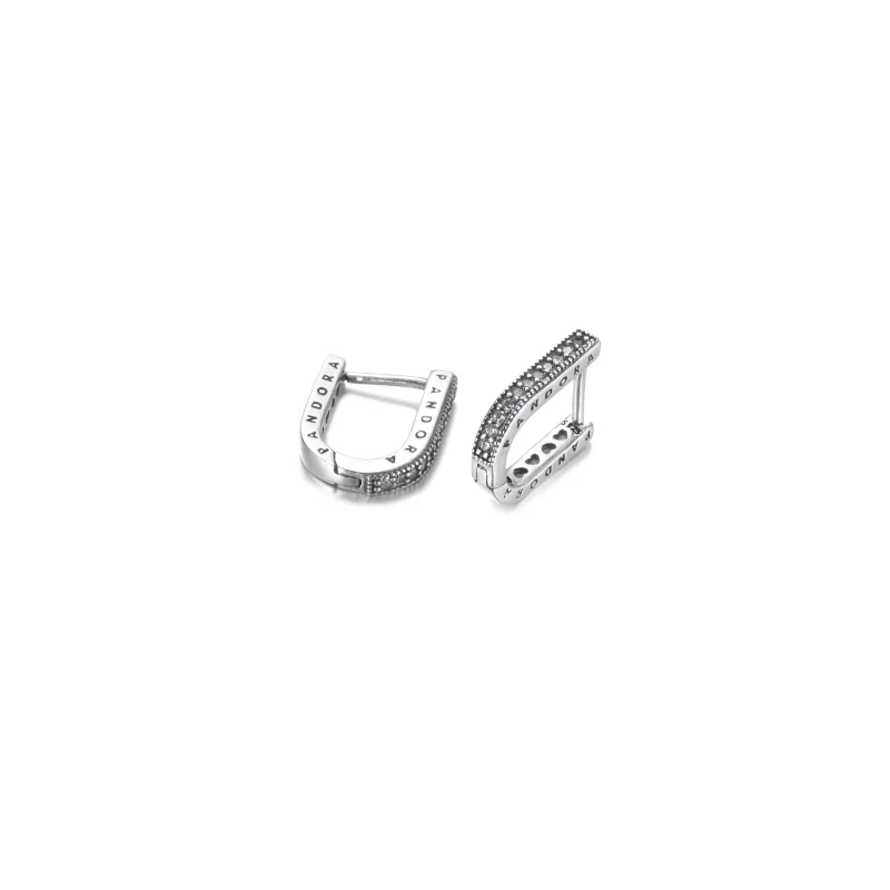 (image pour) Boucles d'oreilles à demi-cercle en forme de U PANDORA - 299488C01 - Afficher 2